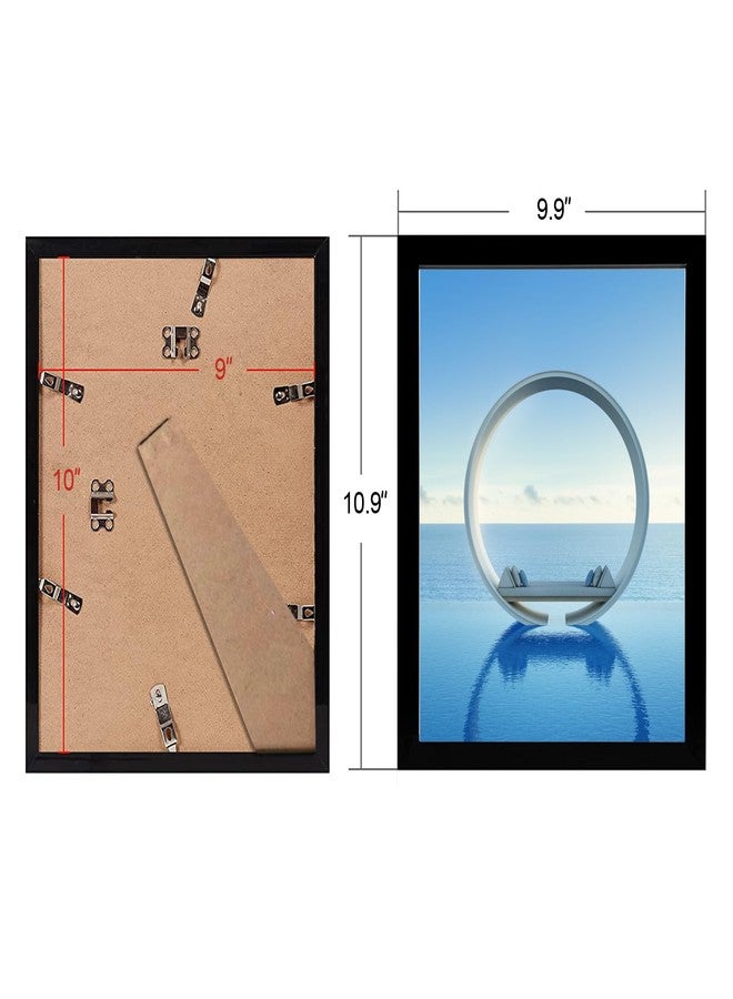 MENNTHUI 9x10 Black Picture Frame, Tabletop and Wall Mounting Horizontally or Vertically, Decoration for Photos, Paintings, Posters, Artwork - Image 3